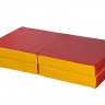 Мат № 11 КМС (100 х 100 х 10) складной 4 сложения красно/жёлтый