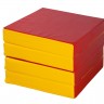 Мат № 11 КМС (100 х 100 х 10) складной 4 сложения красно/жёлтый