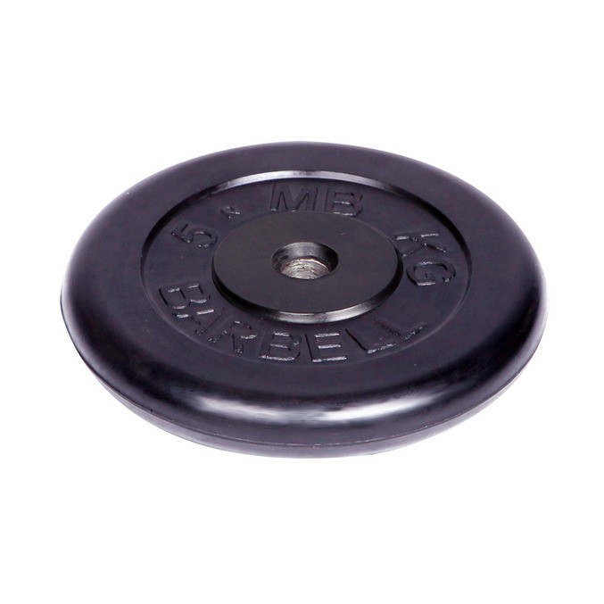 Диск обрезиненный Barbell d 31 мм чёрный 5 кг