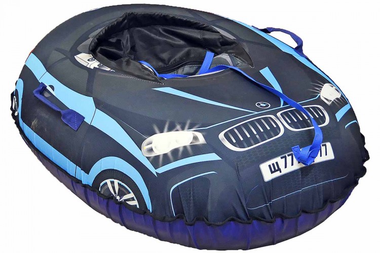 Санки-ватрушка Машинка BMW сине-голубой