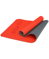 Коврик для фитнеса FM-202, TPE перфорированный, 173 x 61 x 0,5 см, ярко-красный