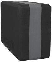 Блок для йоги YB-201 EVA, 22,8х15,2х10 см, 350 гр, черно-серый
